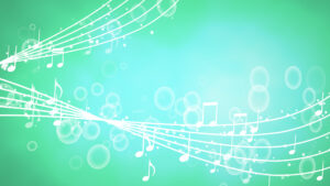 音楽・音符（緑） 動画素材