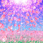 桃と空の光（春）-背景用